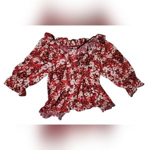 Free People Floral Blouse